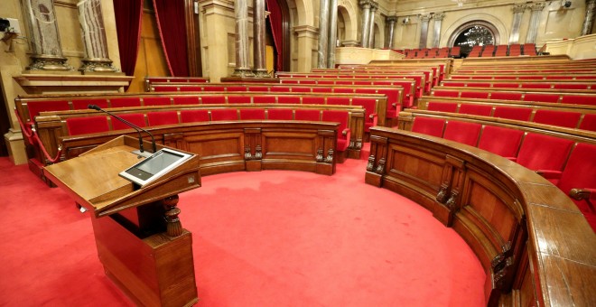 El hemiciclo del Parlament de Catalunya. REUTERS