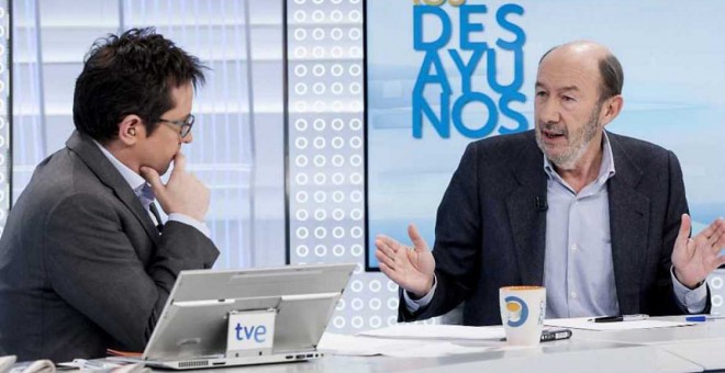 Alfredo Pérez Rubalcaba, en 'Los Desayunos' de TVE.