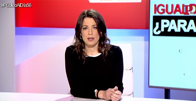 Elena Parreño durante el informativo Público al Día.