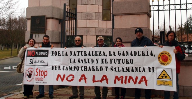 Protestas contra la mina de uranio en Retortillo. EQUO