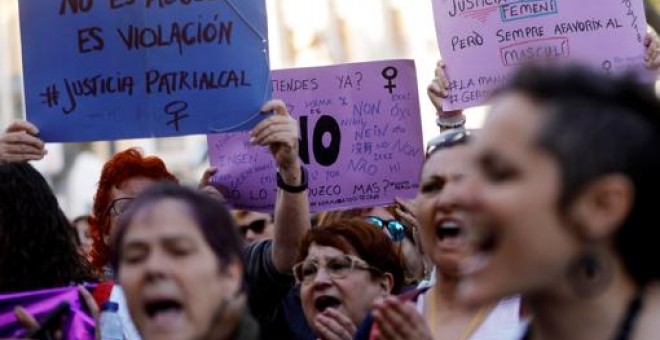 Imagen de la manifestación en Valencia contra la sentencia de 'La Manada' / EFE