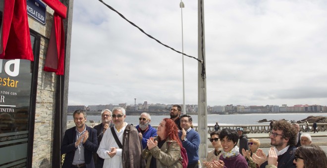 Inauguración de la calle Marcela y Elisa en A Coruña. / ANDY PÉREZ