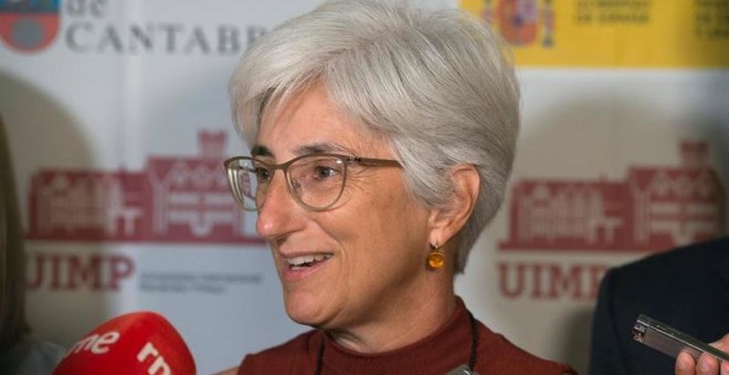 La Fiscal General de l'Estat, María José Segarra, abans de participar al curs 'Ordre Europea d'Investigació' a la Universitat Internacional Menéndez Pelayo de Santander. EFE/Pêdro Puente Hoyos