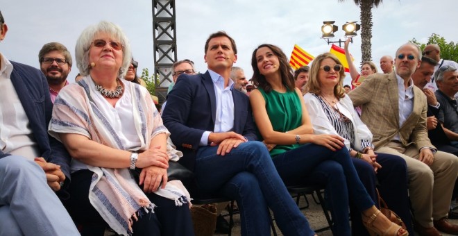 Albert Rivera junto a la presidenta de Cs en Catalunya, Inés Arrimadas./EUROPA PRESS