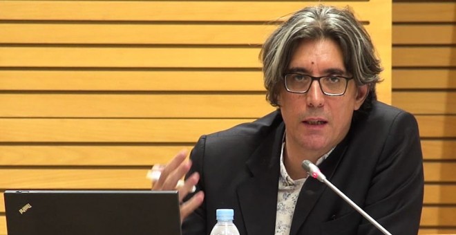 Andoni Anseán durante el I Congreso de la Sociedad Española de Suicidiología celebrado en septiembre de 2017 en el Centro de Humanidades del CSIC | Fuente: Andoni Anseán