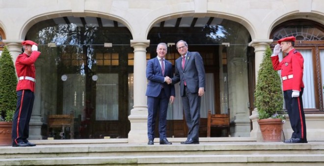 Urkullu i Torra al Palau d'Ajuria Enea. JORDI BEDMAR