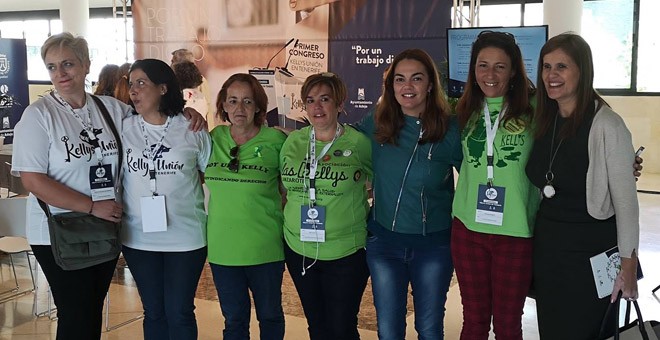 Participantes en el I Congreso Kellys Unión Tenerife, en Adeje. / LAS KELLYS DE LANZAROTE