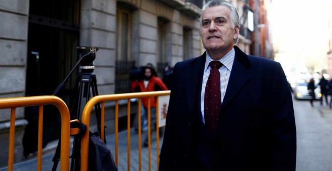 El extesorero del PP Luis Bárcenas se dirige a la Audiencia Nacional. EUROPA PRESS