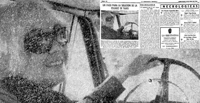 Página de 'La Vanguardia' con la noticia sobre la barcelonesa Margarita López Grau, fotografiada por Cifra en 1966.