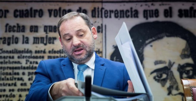 José Luis Ábalos en la Comisión de Industria del Senado donde explicó los cambios necesarios para evitar que la gente se suicide cuando vaya a ser desahuciada | Luca Piergiovanni / EFE