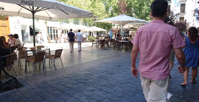 Una plaza del madrileño Barrio de las Letras.