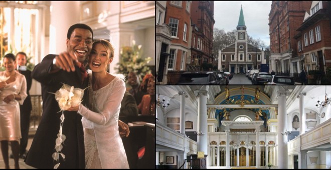 Capilla donde se celebra la boda en la película Love Actually.