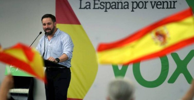 Santiago Abascal durante un acto de Vox.-EFE