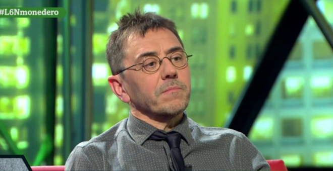 Monedero durante la entrevista en LaSexta Noche.