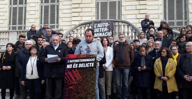 Roda de premsa amb partits i entitats independentistes per anunciar les mobilitzacions que acompanyaran el judici de l'1-O.