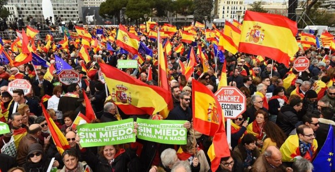 Manifestació a Madrid per la unitat d'Espanya.