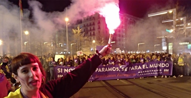 Manifestación feminista del 8M en Madrid. / FERMÍN GRODIRA