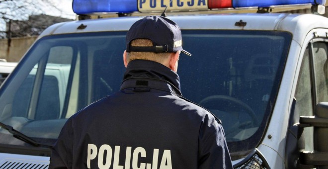 Operación policial contra el matadero de Kutno. Foto cedida por la Policía polaca.