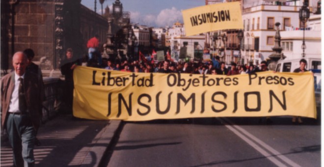 Marcha a la cárcel en 1991.