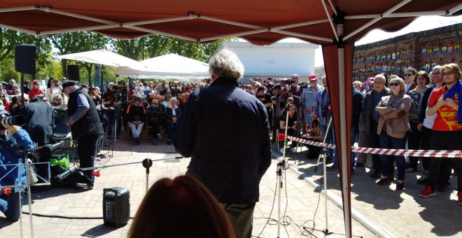 Homenaje a las víctimas del franquismo en La Almudena. MEMORIA Y LIBERTAD