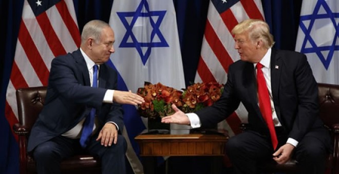 Donald Trump y el premier israelí Benjamin Netanyahu, en Nueva York. | Reuters