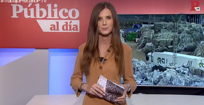 Núria Martínez en el informativo 'Público al Día' del 22 de abril de 2019.