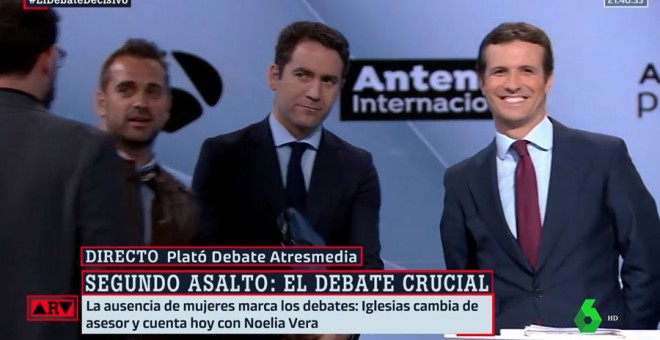 Casado, antes del debate.