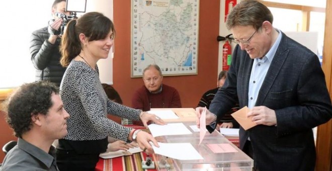 Votació del president de la Generalitat del País Valencià, Ximo Puig. EFE