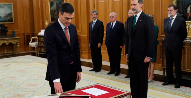 Pedro Sánchez y el rey. EFE