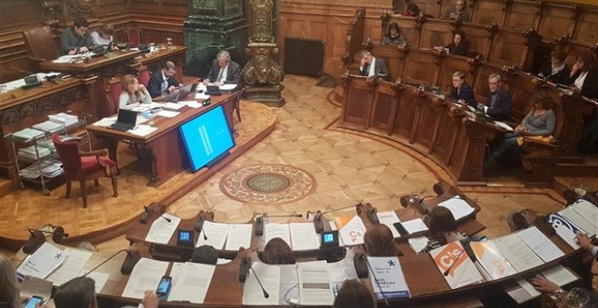 El pleno del Ayuntamiento de Barcelona. Europa Press