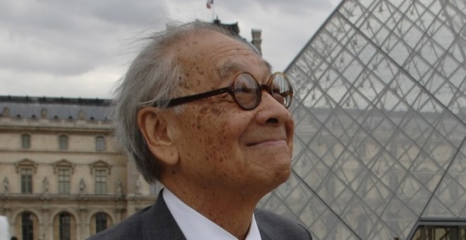 El arquitecto estadounidense Ieoh Ming Pei en Paris. / AFP