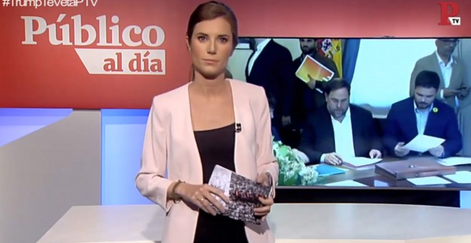 Nùria Martínez en el informativo de 'Público al Día' el 20 de mayo de 2019