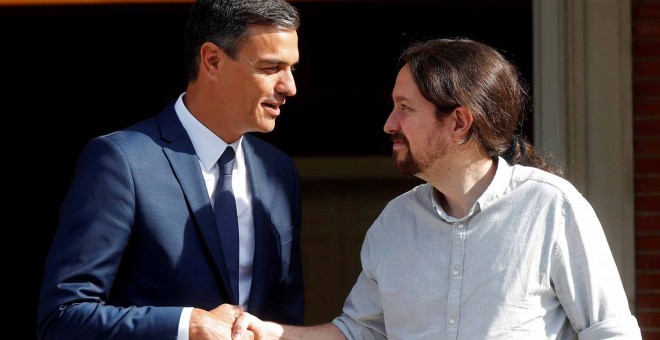 Sánchez e Iglesias en una imagen de archivo.- EFE