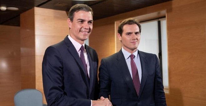 Pedro Sánchez y Albert Rivera. Europa Press