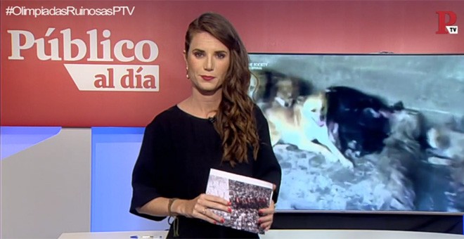 Núria Martínez, durante el informativo Público al Día.