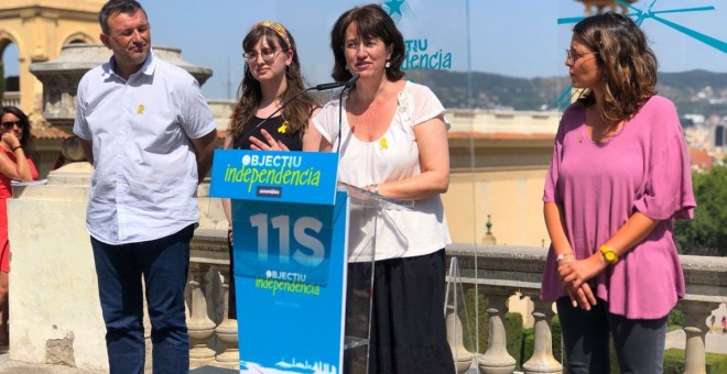 Roda de premsa de l'ANC per presentar la Diada de Catalunya de 2019 amb la presidenta de l'entitat, Elisena Paluzie. ANC