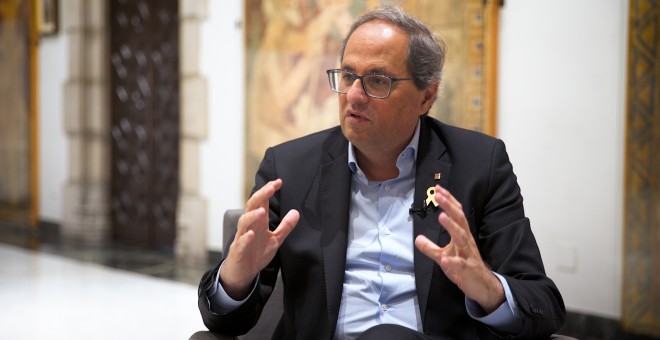 Quim Torra, al Palau de la Generalitat. JOEL KASHILA