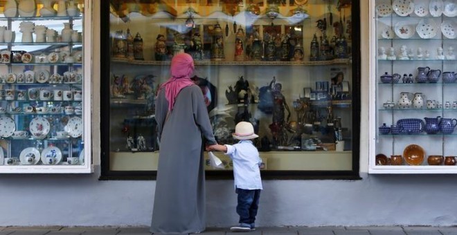 Una mujer con burka en Alemania. Reuters