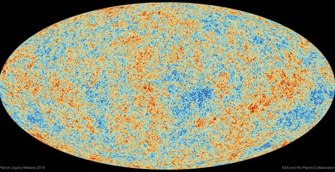 Radiación de fondo de microondas captada por el satélite Planck. /ESA/PLANCK