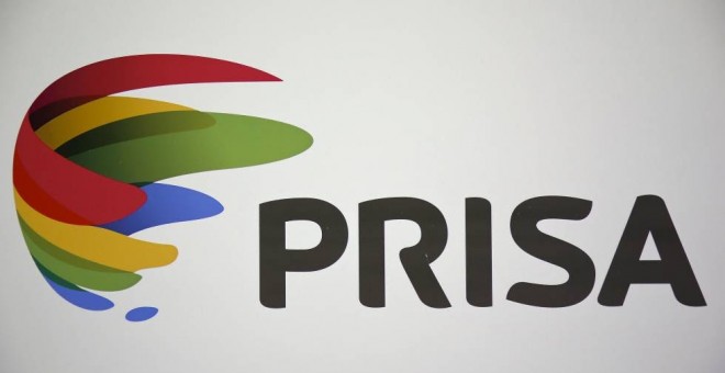 El logo de Prisa, en la reunión de su junta de accionistas de 2016. REUTERS/Andrea Comas