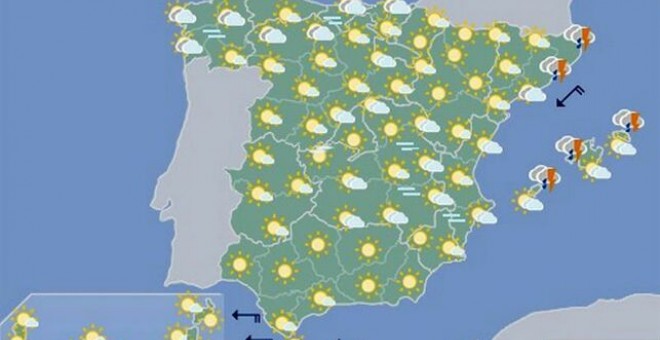 Previsión meteorológica del miércoles 28 de agosto. / AEMET