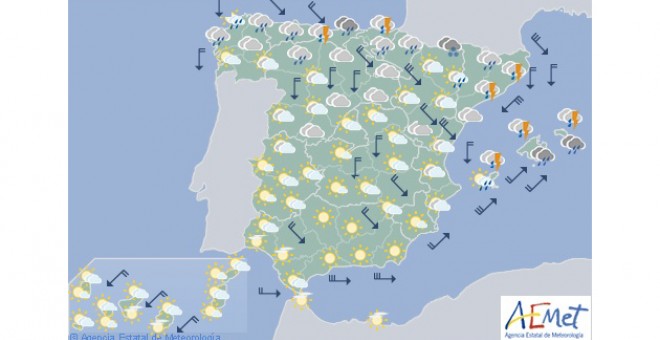 Previsión meteorológica del 10 de septiembre. / AEMET