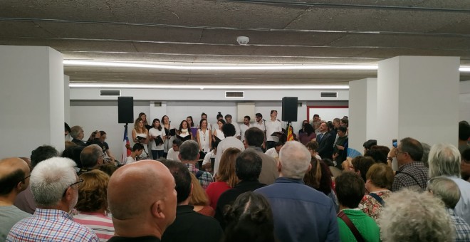 L'acte d'homenatge a Allende s'ha fet al centre cívic del Carmel. ESPERANZA ESCRIBANO