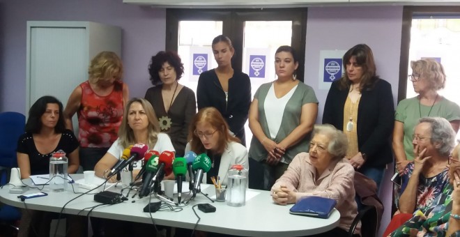 Representantes feministas en rueda de prensa este viernes 20 de septiembre