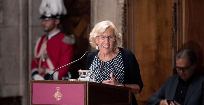 L'ex-alcaldessa de Madrid, Manuela Carmena, durant el pregó de la Mercè. EFE / Marta Pérez