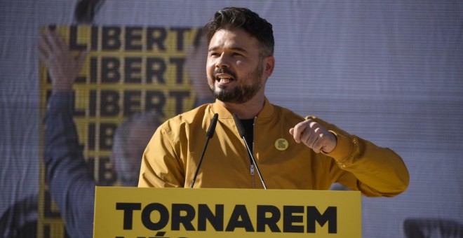 Rufián, al míting central d'ERC pel 10-N. ERC