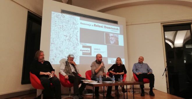 L'acte d'homenatge a Antoni Domènech. ÀNGEL FERRERO.