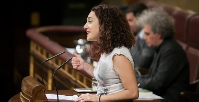 Aina Vidal en una intervenció al Congrés.