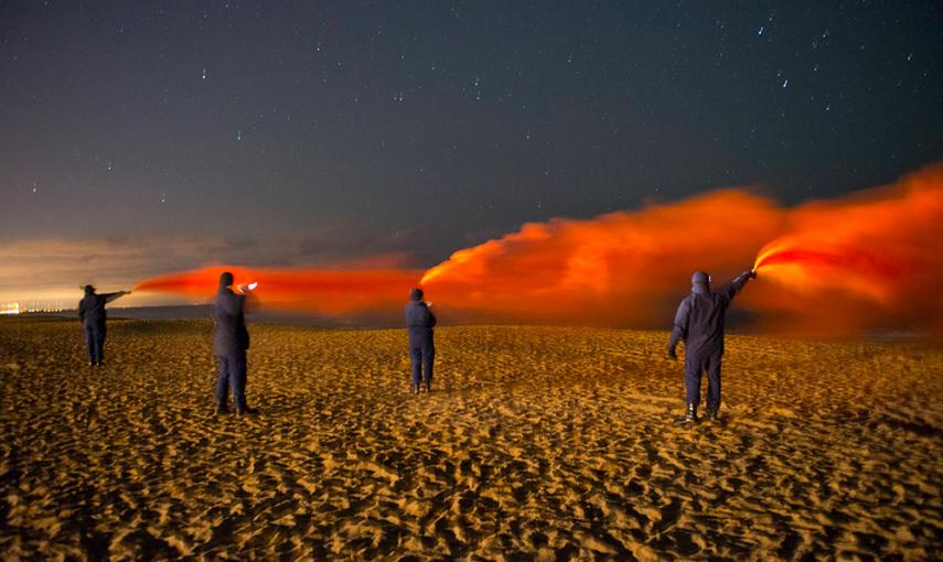 Miembros de la Guardia Costera realizan de EEUU un entrenamiento en Plum Island, Massachusetts. /MYEONGHI CLEGG (REUTERS)