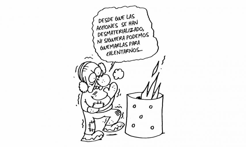 Ilustración de Charb (Stéphane Charbonnier) incluida en el libro 'El capitalismo en 10 lecciones', de Michel Husson (Librería Viento Sur/La Oveja Roja).